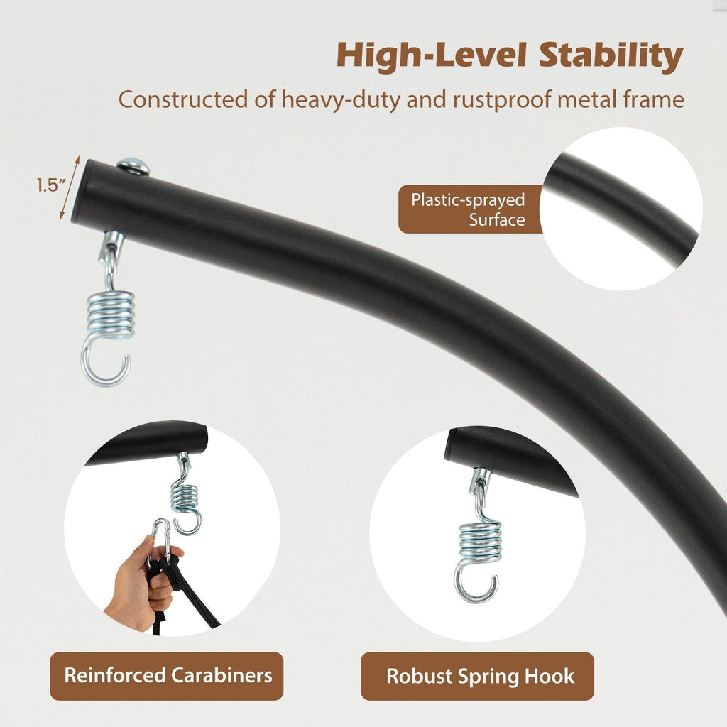 Hängesessel mit Ständer – Grau