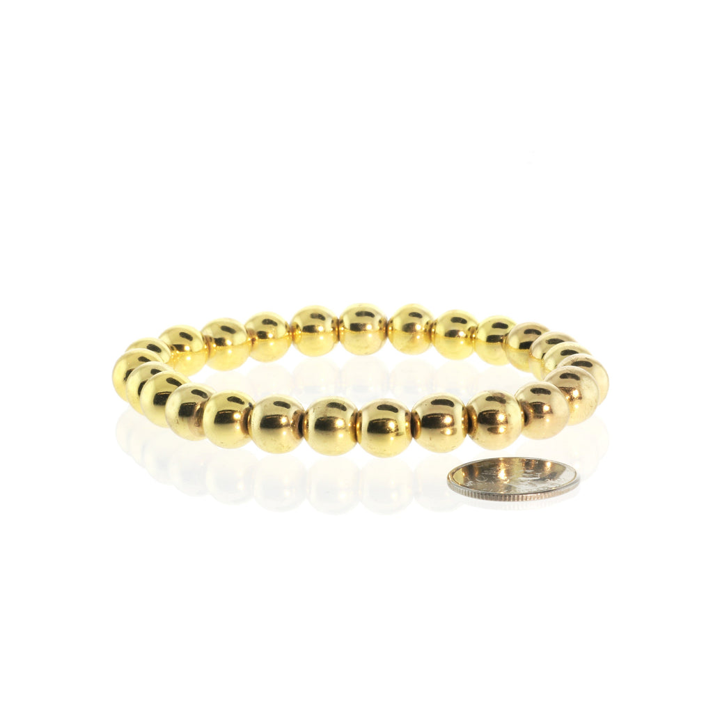 Hematite Electroplated Bead Bracelet (Enhanced)