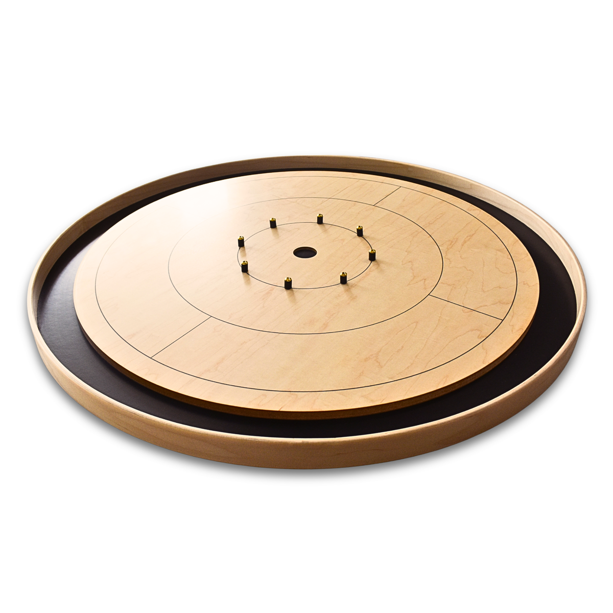 The Crokinole Canada Board (No Branding / No Checkerboard) - Tournament Board Game Set - Meets NCA Standards