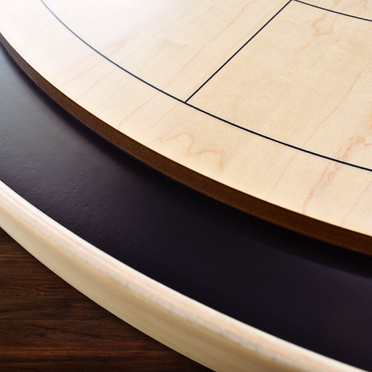 The Crokinole Canada Board (No Branding / No Checkerboard) - Tournament Board Game Set - Meets NCA Standards