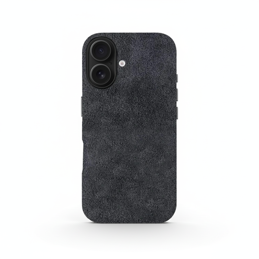 Funda de Alcántara gris para iPhone 16