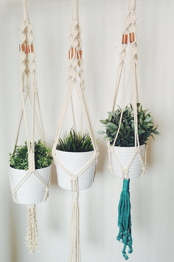 Macrame Plant Hanger Silver Simba