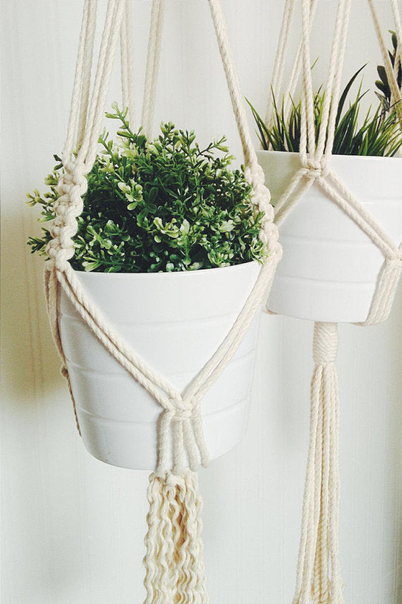 Macrame Plant Hanger Silver Simba
