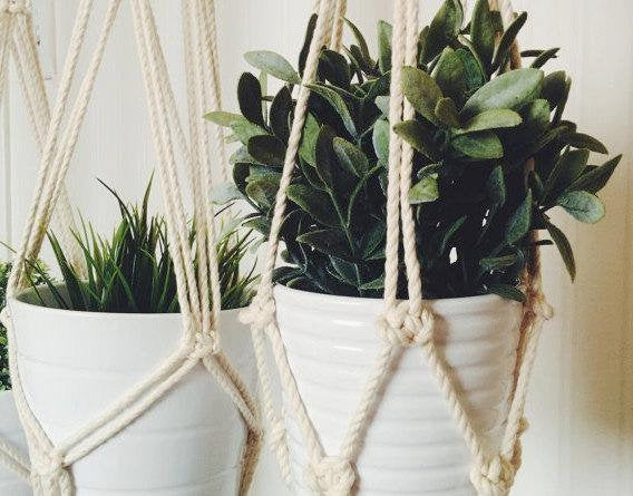 Macrame Plant Hanger Silver Simba