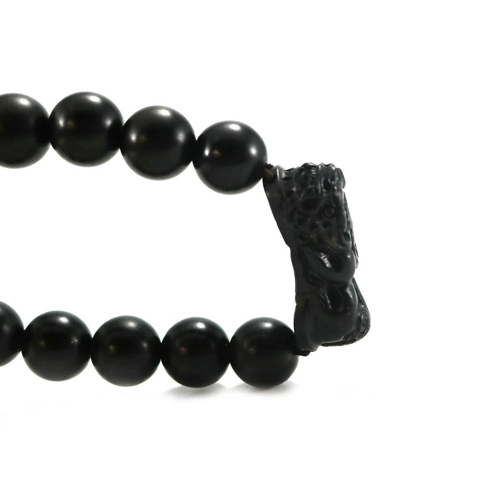 Mala-Armband "Black Rosewood & Charm" #22