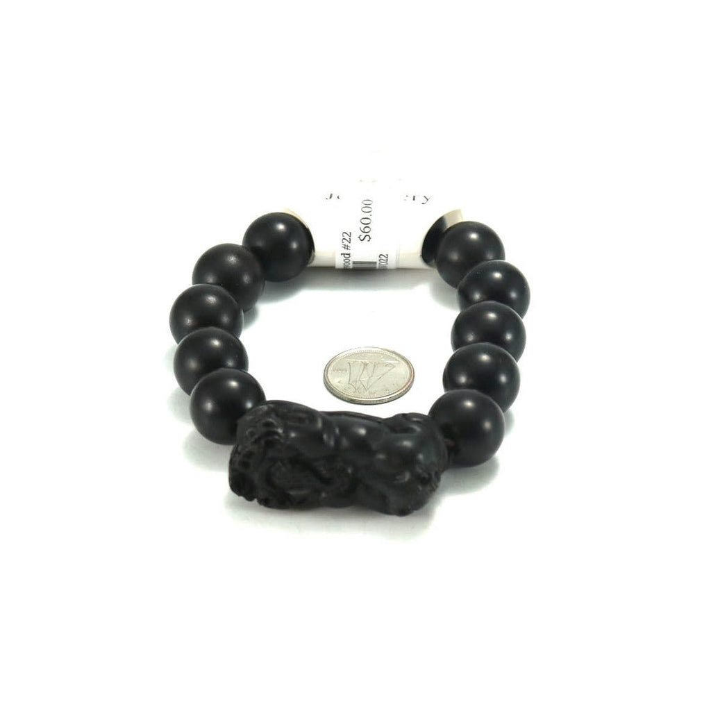 Mala-Armband "Black Rosewood & Charm" #22