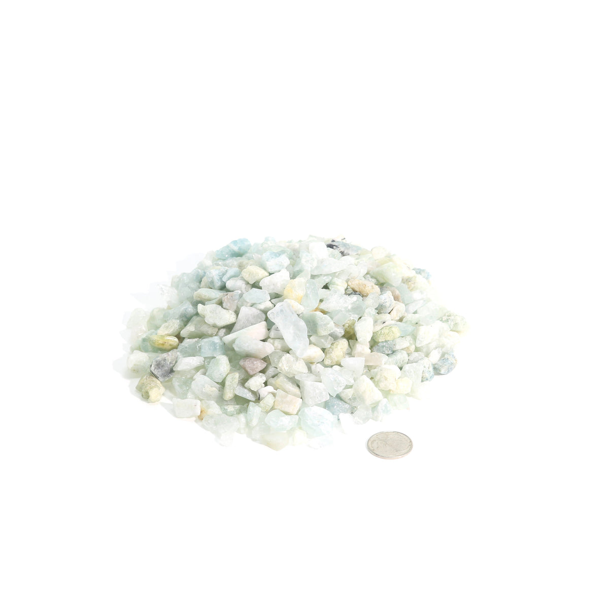 Aquamarin B Trommelsteine – teilpoliert