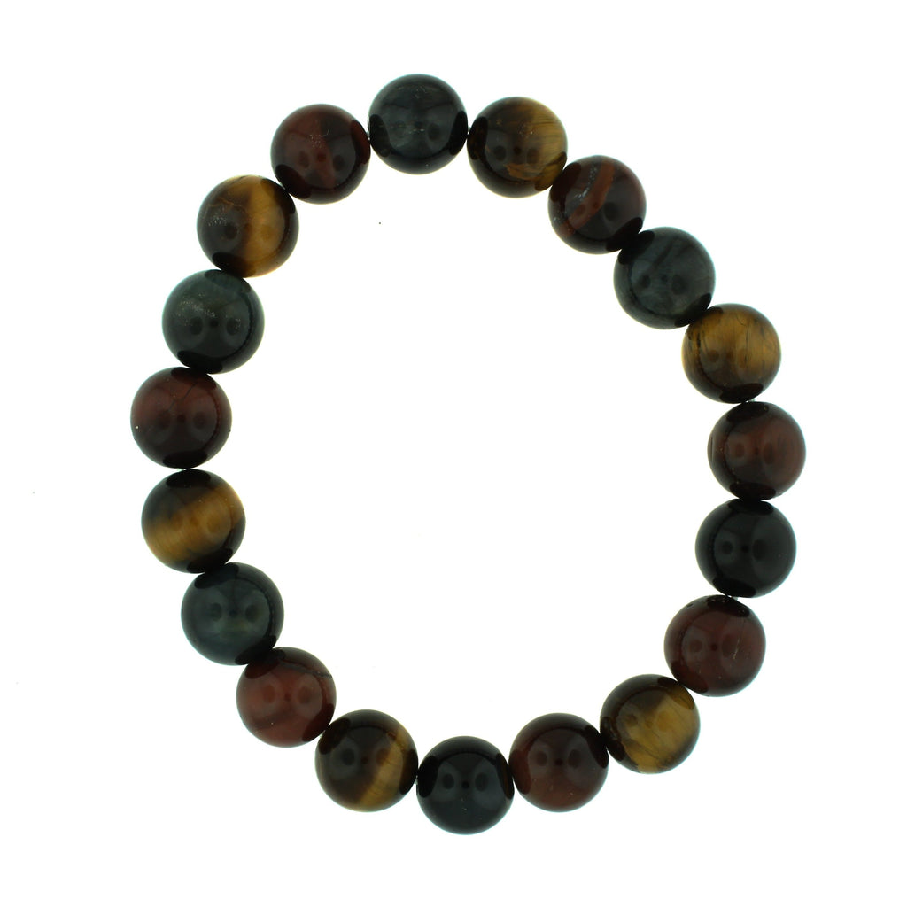 Tiger Eye Mix Round Bracelet - 10mm