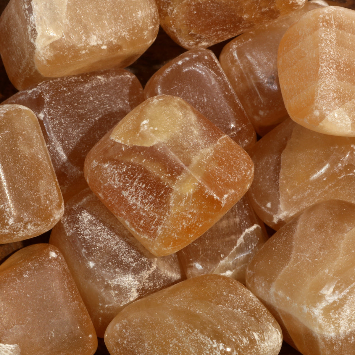 Honigcalcit Trommelsteine