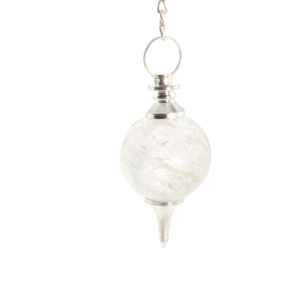 Clear Quartz Ball and Point Pendulum - 3 Pack