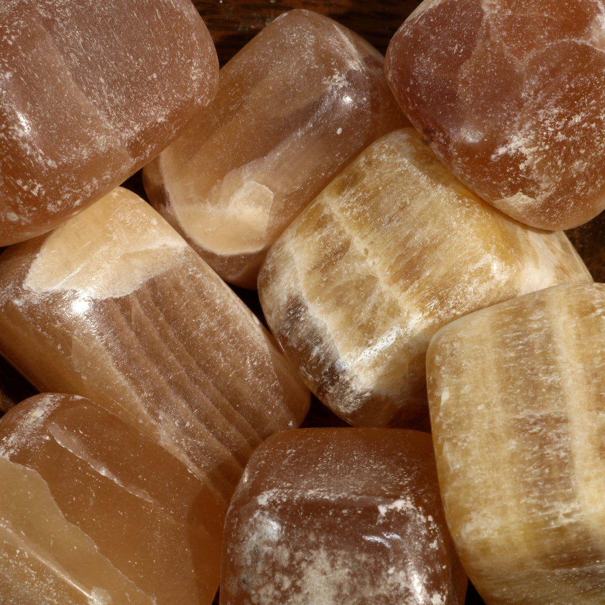Honigcalcit Trommelsteine