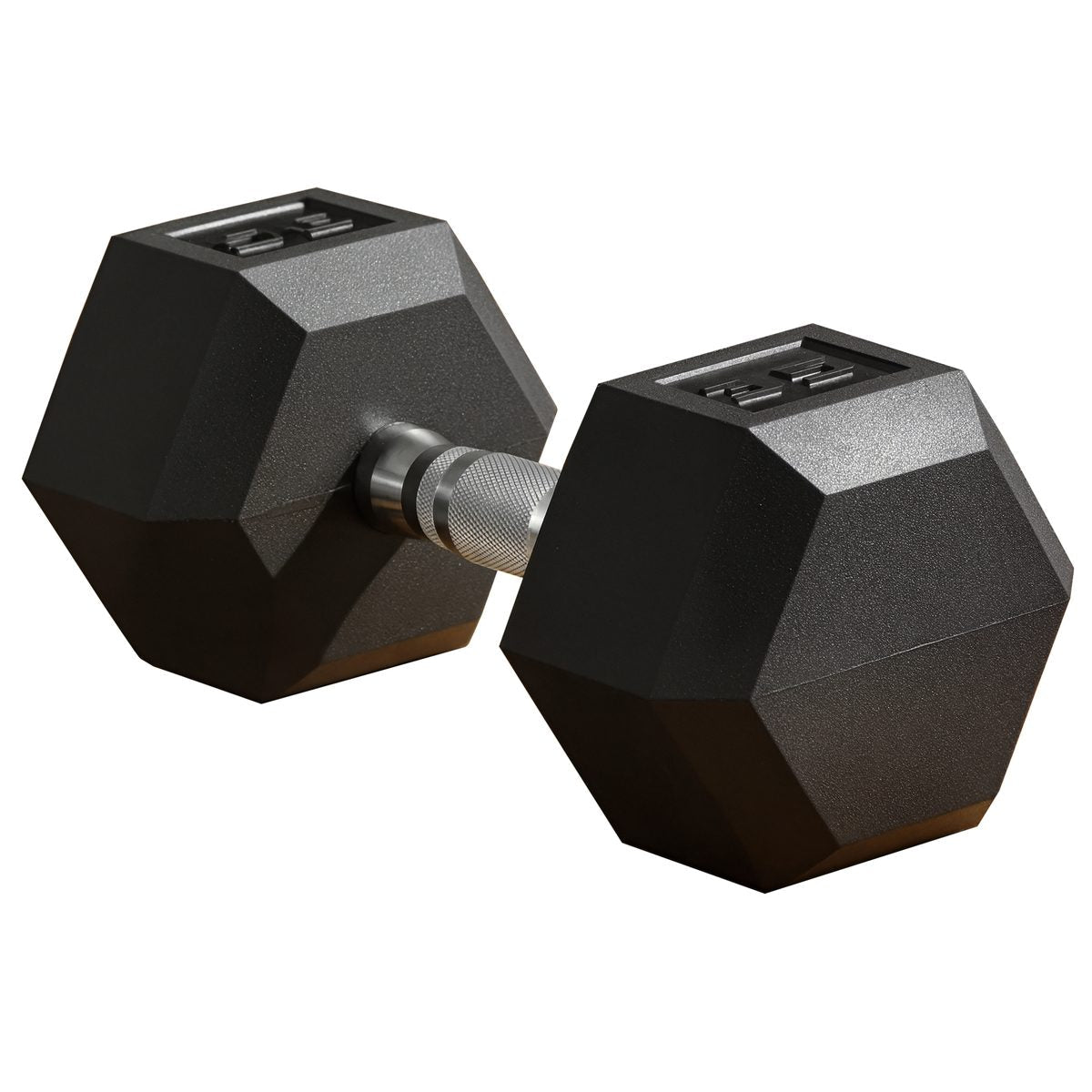 35lbs Rubber Hex Dumbbell, Weight Dumbbell Hand Weight Barbell for Body Fitness Training for Home Office Gym, Black