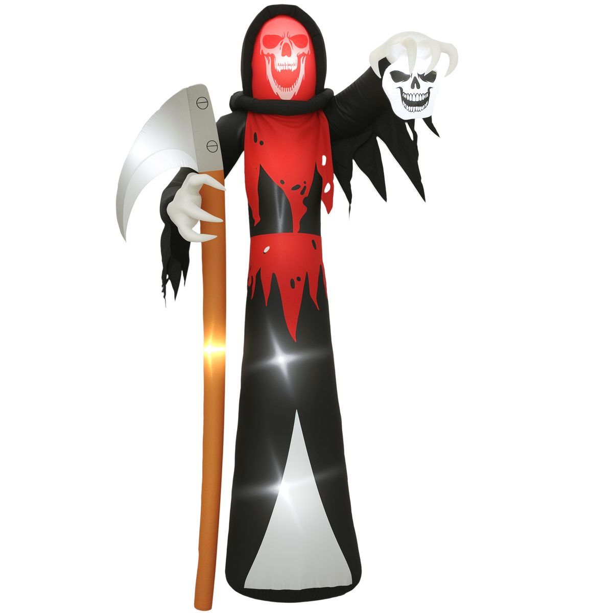 12 FT Halloween Inflatable Grim Reaper, Blow Up Garden Decor with Built-in Lights for Halloween Party Indoor, Outdoor