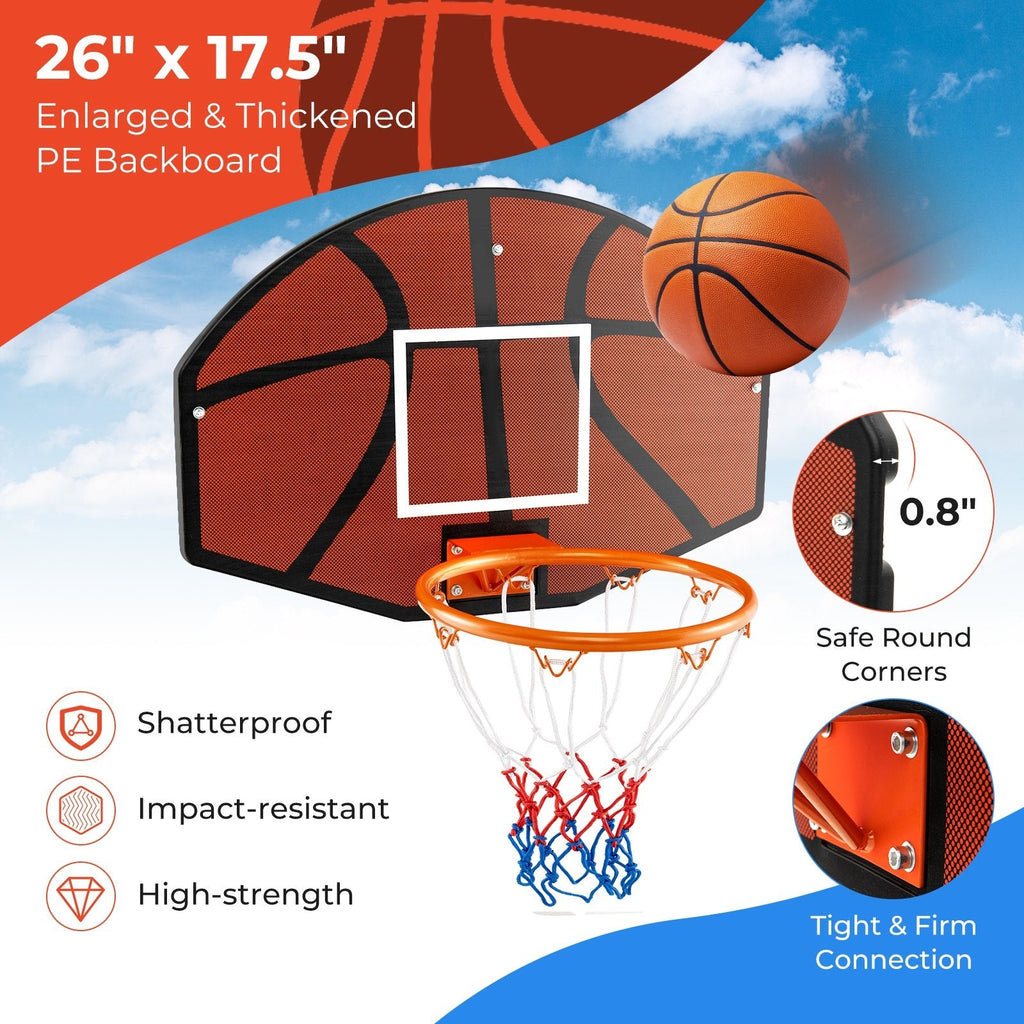 Partidos de baloncesto interiores y exteriores con tablero grande inastillable