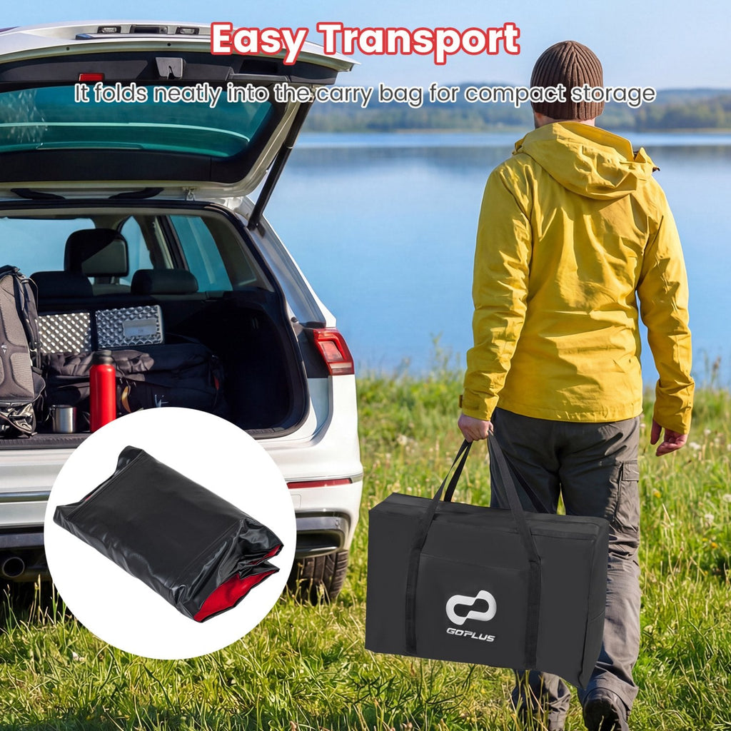 Aufblasbares 2-Personen-Kajak-Set mit Aluminiumpaddeln und Reparaturset – Rot