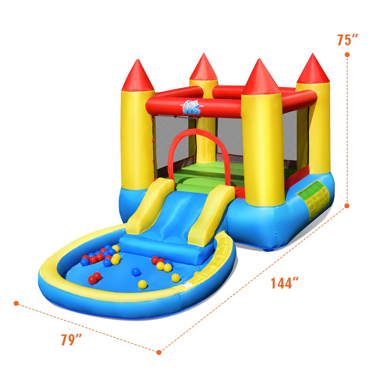 Toboggan Gonflable pour Enfants avec Souffleur de 550 W