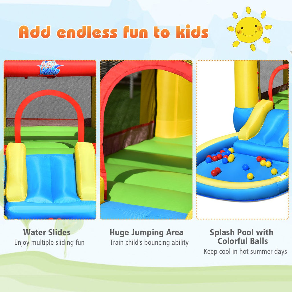 Toboggan Gonflable pour Enfants avec Souffleur de 550 W