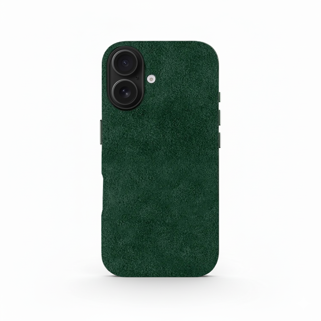 Funda de Alcántara verde para iPhone 16