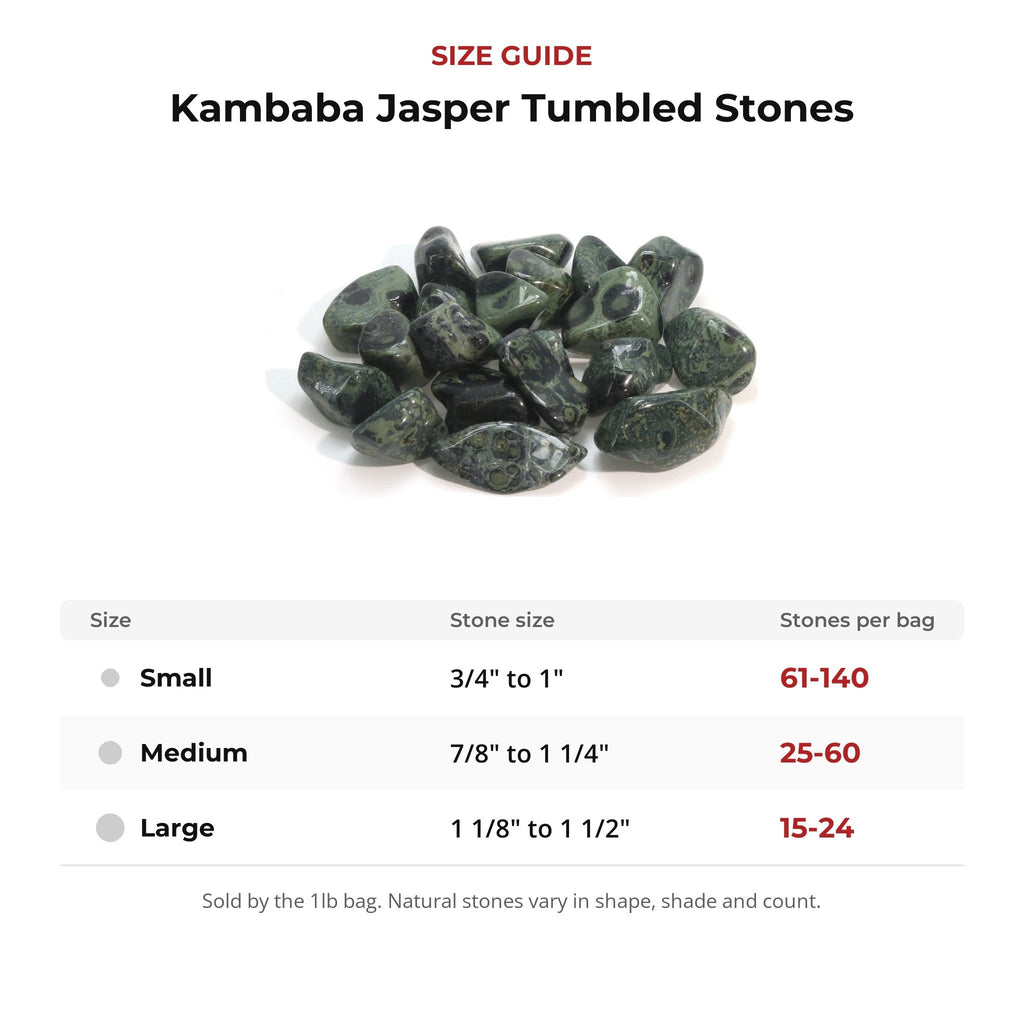 Kambaba-Jaspis Trommelsteine