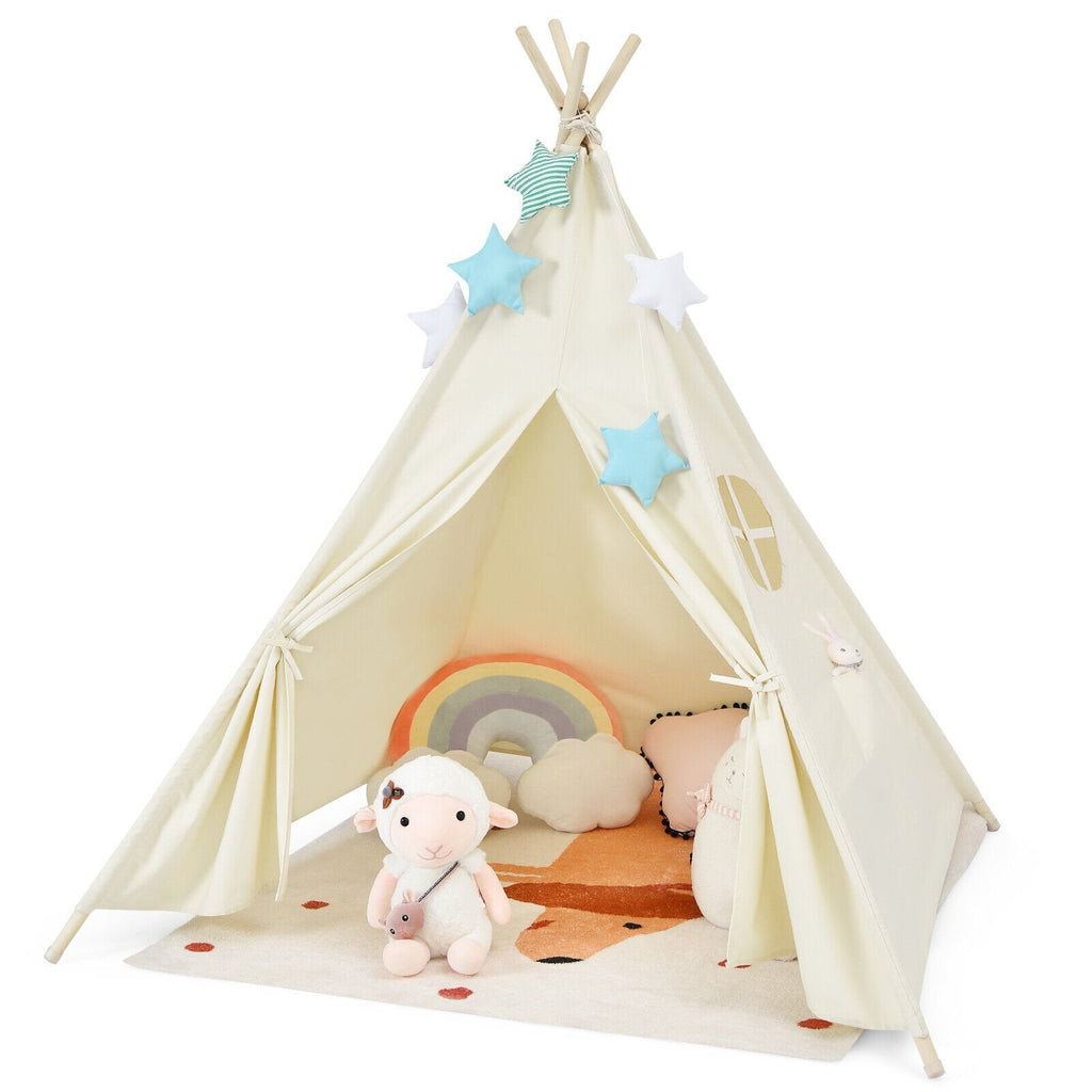 Faltbares Kinder-Canvas-Tipi-Spielzelt