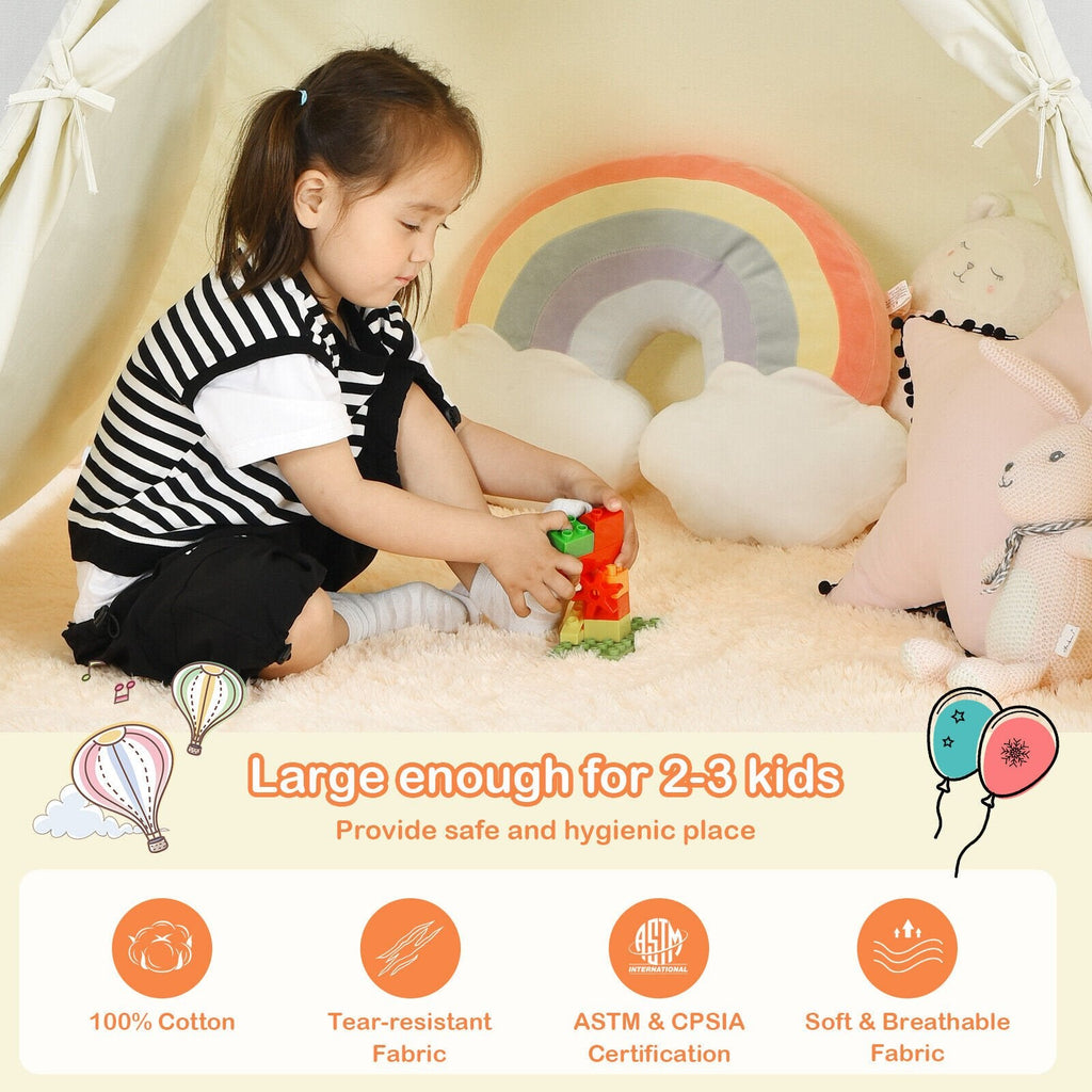 Faltbares Kinder-Canvas-Tipi-Spielzelt