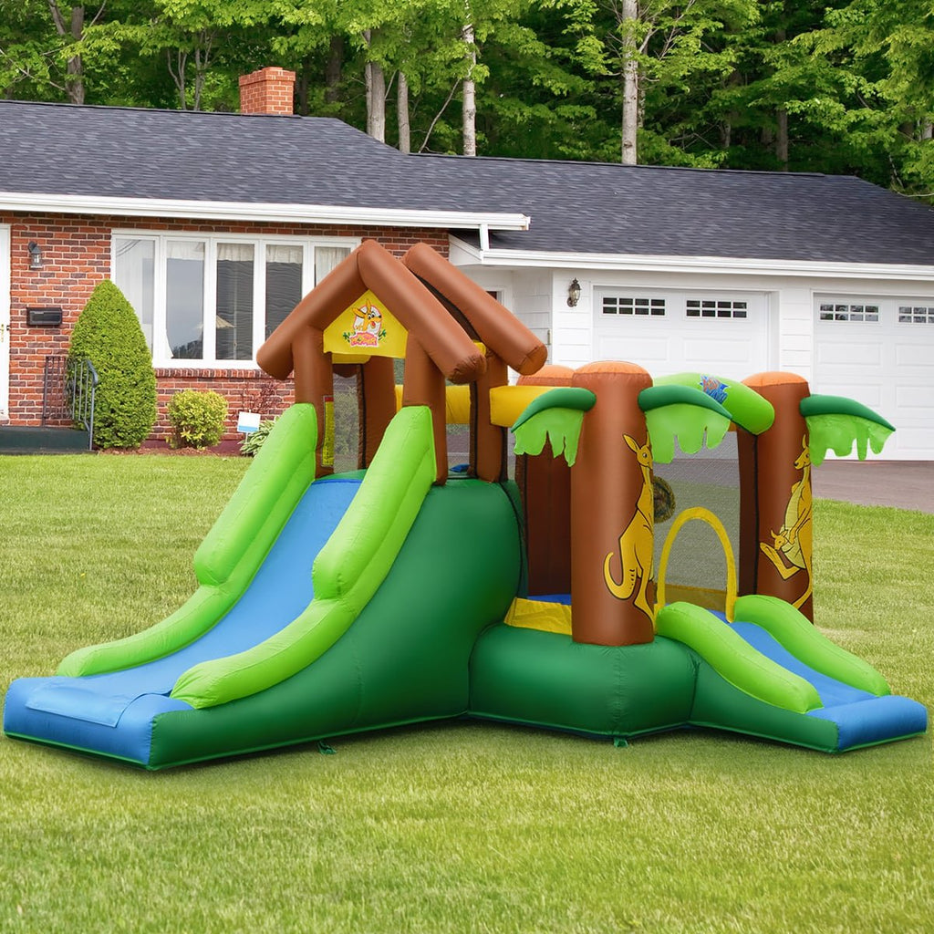 Château Gonflable Jungle pour Enfants avec Souffleur 680W