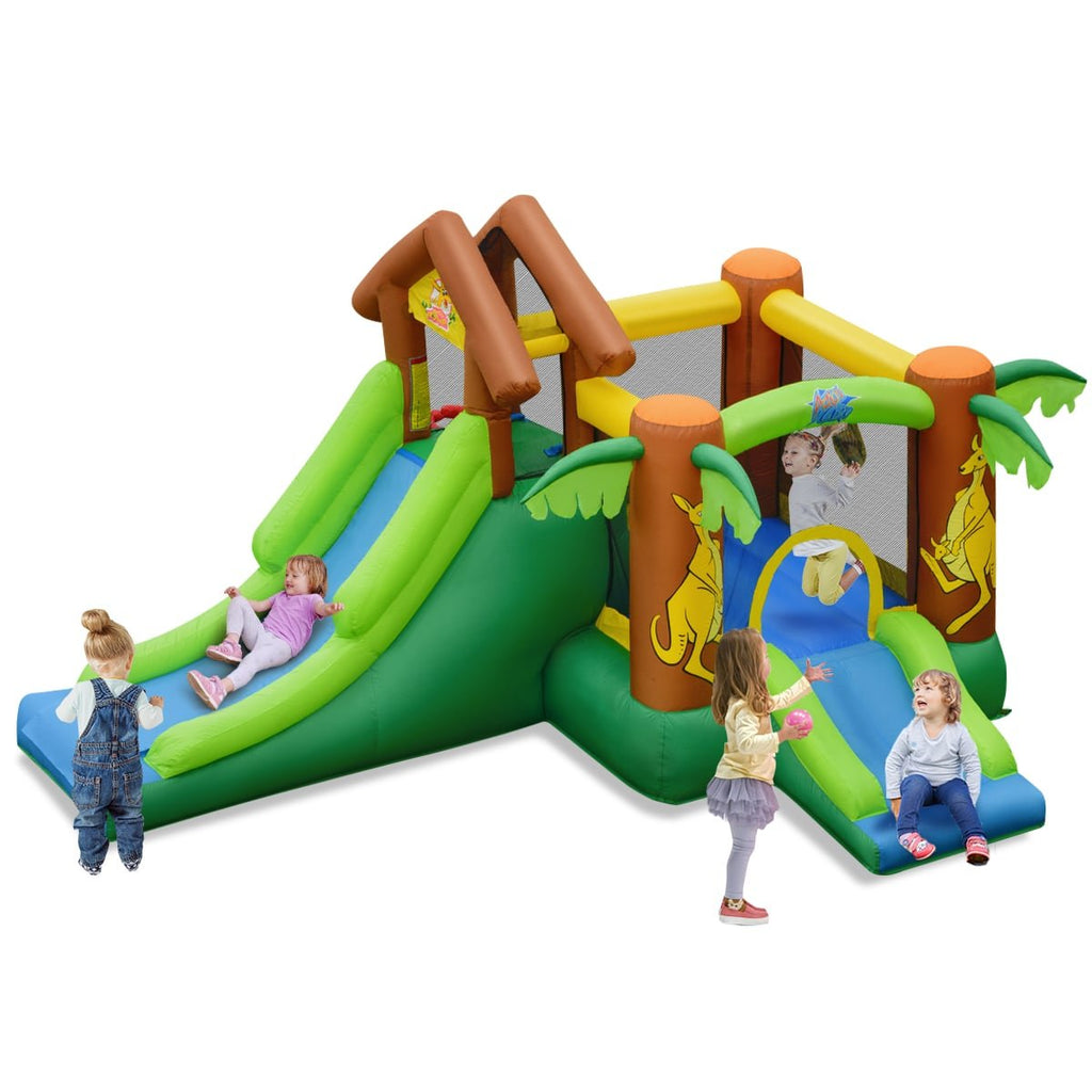 Château Gonflable Jungle pour Enfants avec Souffleur 680W