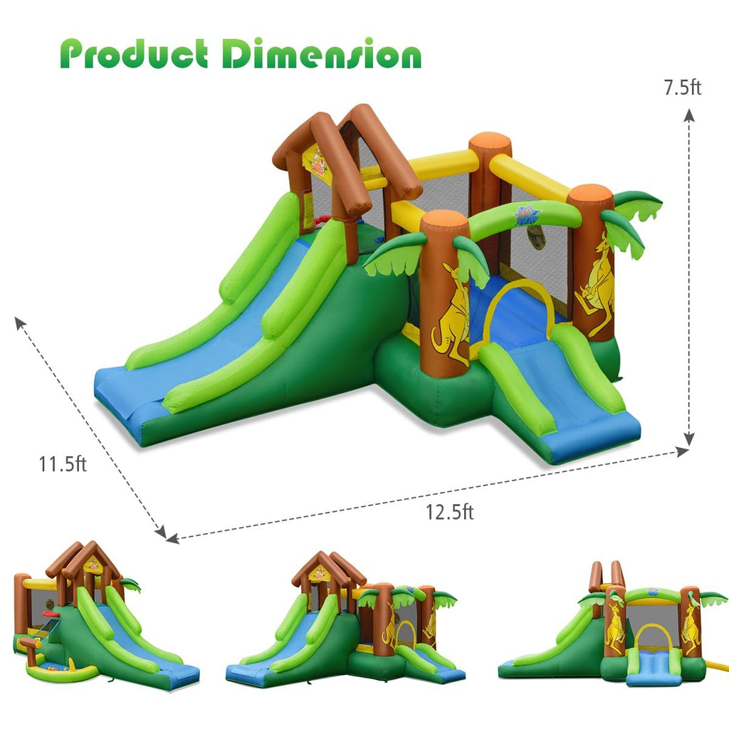 Château Gonflable Jungle pour Enfants avec Souffleur 680W