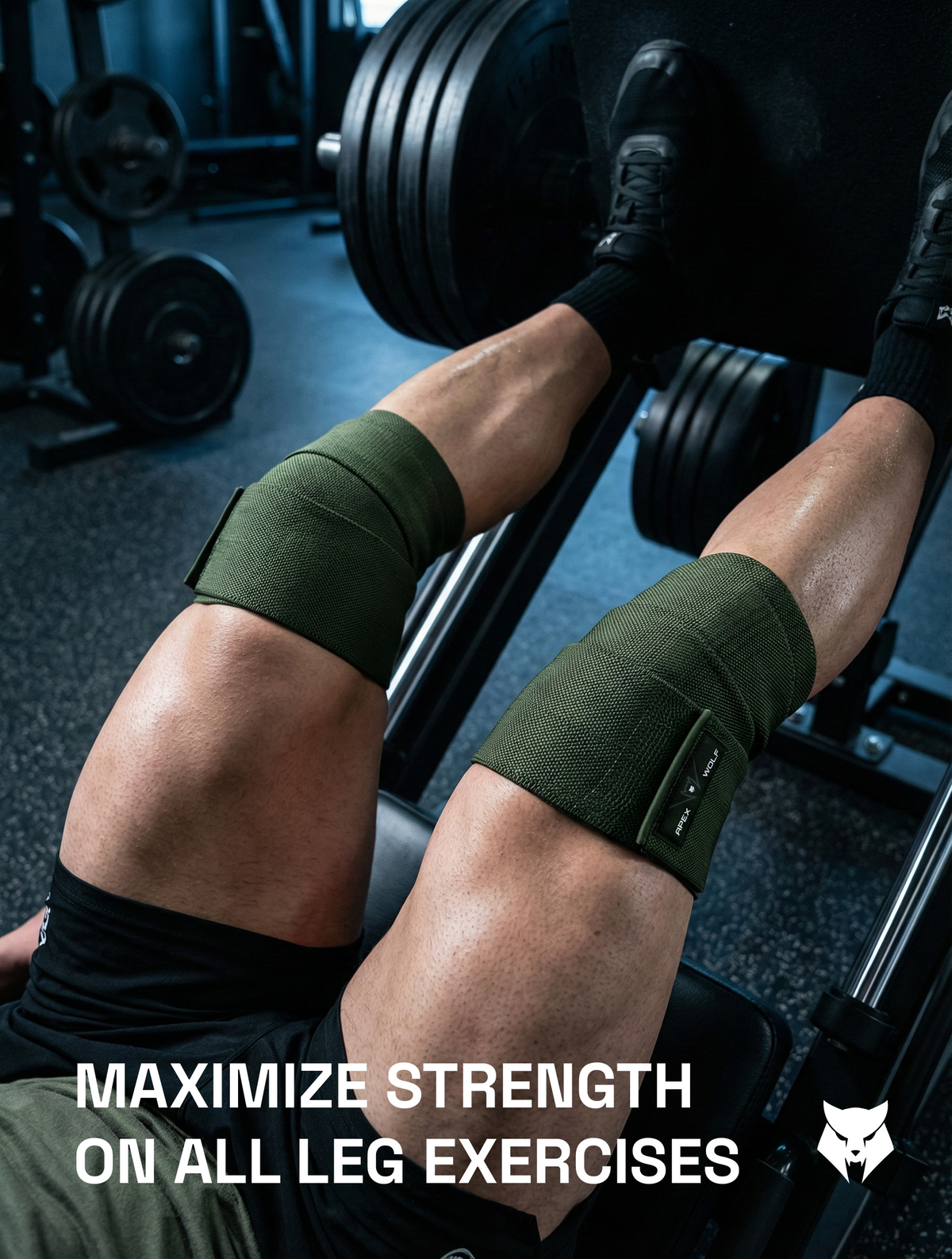 Bandes de genou FortiFlex (paire) – Vert tactique