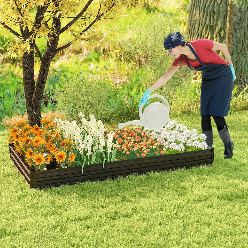 Jardinera grande de metal para exteriores para verduras, frutas, hierbas, flores, café