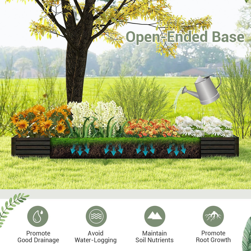 Jardinera grande de metal para exteriores para verduras, frutas, hierbas, flores, café