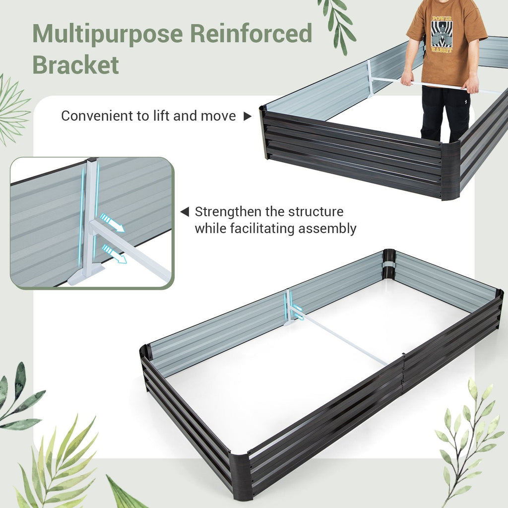 Jardinera grande de metal para exteriores para verduras, frutas, hierbas, flores, café