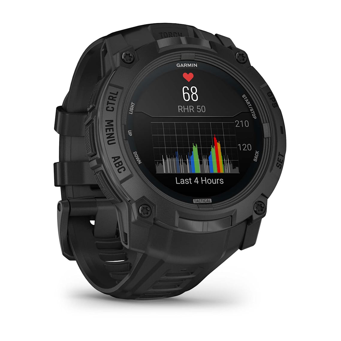 Instinct® 3 – 50 mm, AMOLED, Tactical Edition Negro con correa negra