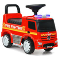 Vehículo de carreras infantil de bomberos Mercedes-Benz con licencia - rojo