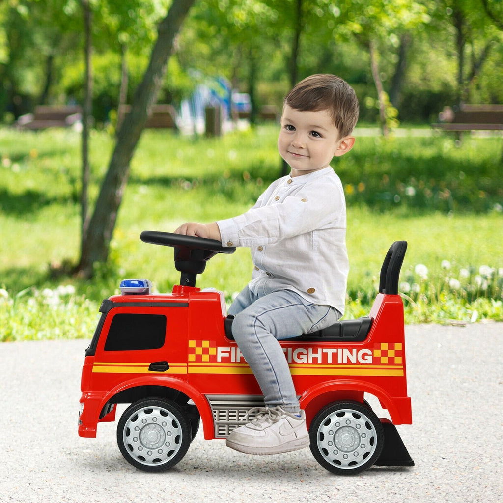 Vehículo de carreras infantil de bomberos Mercedes-Benz con licencia - rojo