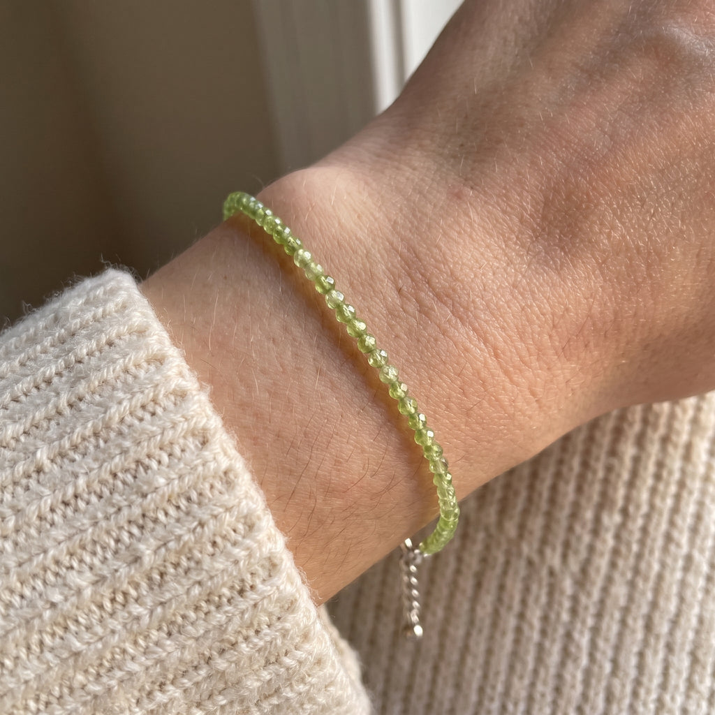 Peridot Bracelet - 2-3mm