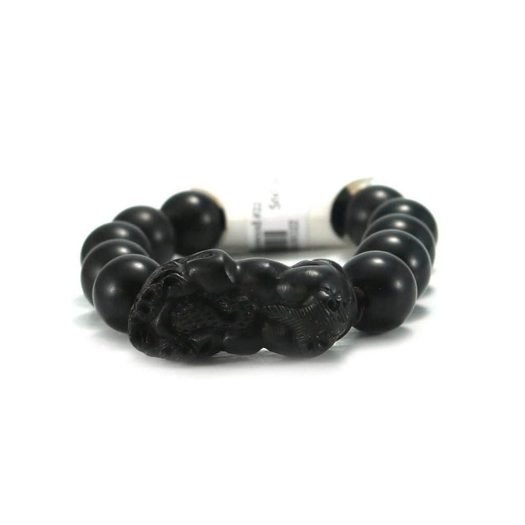 Mala-Armband "Black Rosewood & Charm" #22