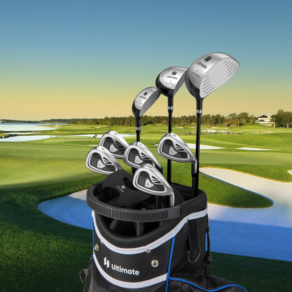 Ensemble complet de 9 clubs de golf pour hommes - Gris