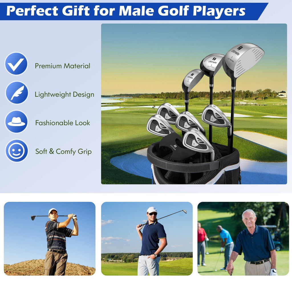 Ensemble complet de 9 clubs de golf pour hommes - Gris