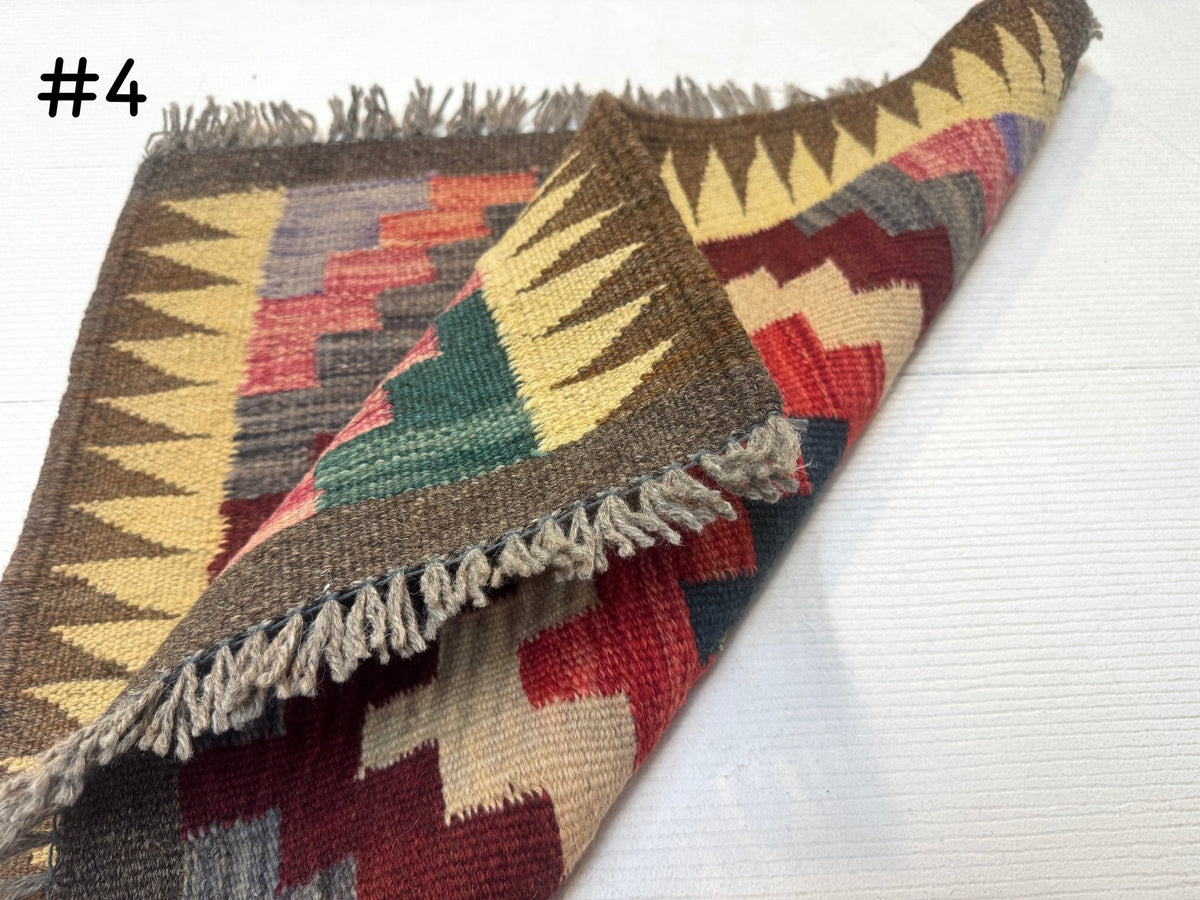 Mini afghanische Kelimteppiche | 60 x 60 cm