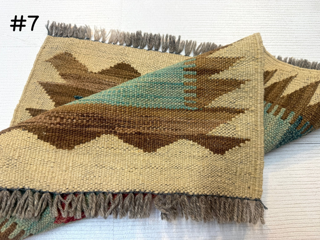 Mini afghanische Kelimteppiche | 60 x 60 cm