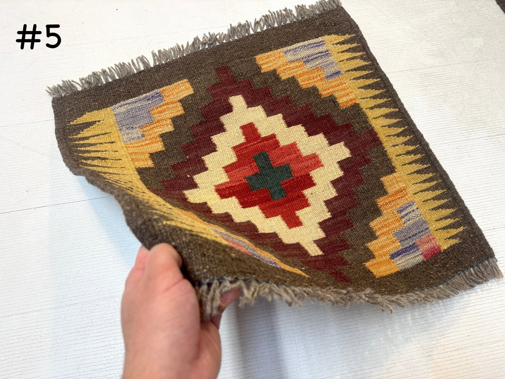 Mini afghanische Kelimteppiche | 60 x 60 cm