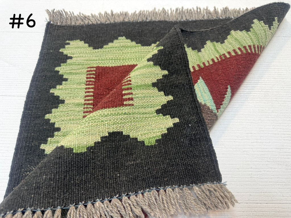 Mini afghanische Kelimteppiche | 60 x 60 cm