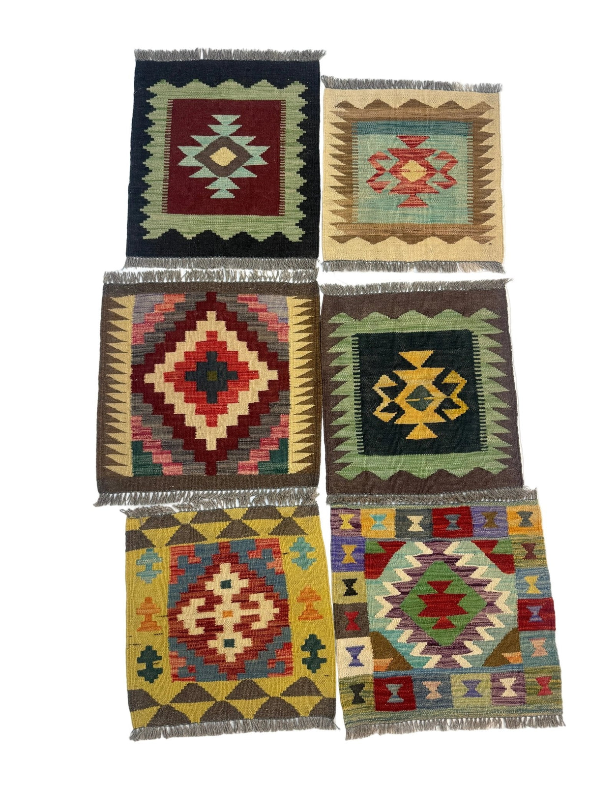 Mini afghanische Kelimteppiche | 60 x 60 cm