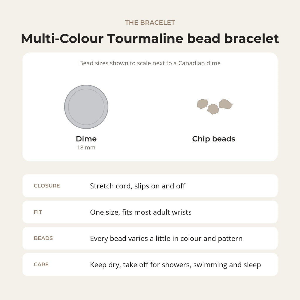 Multi Colour Tourmaline Chip Bracelet