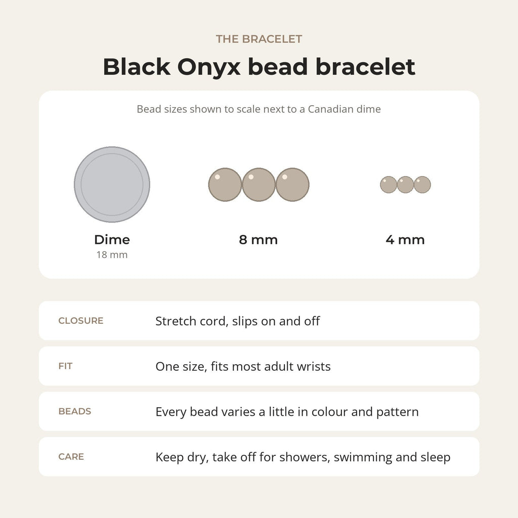 Onyx Bead Bracelet