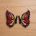 Golden Butterfly Beaded Earrings