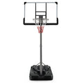 Panier de basket avec hauteur réglable de 1,65 à 2 m et panneau de 127 cm - Noir
