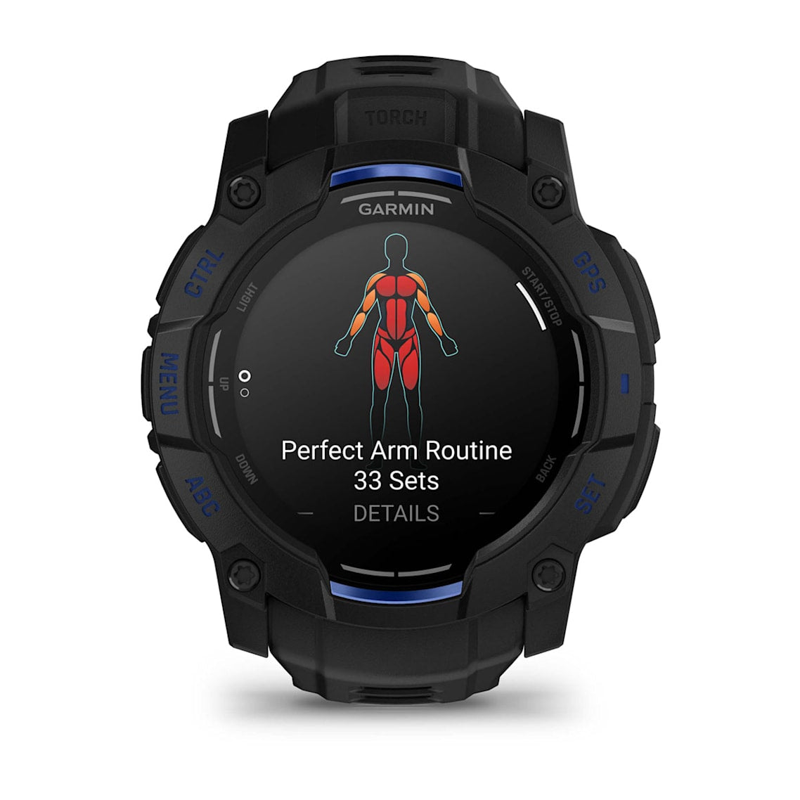 Garmin Instinct® 3 AMOLED (50 mm) - Reloj GPS resistente - Negro/Azul perno