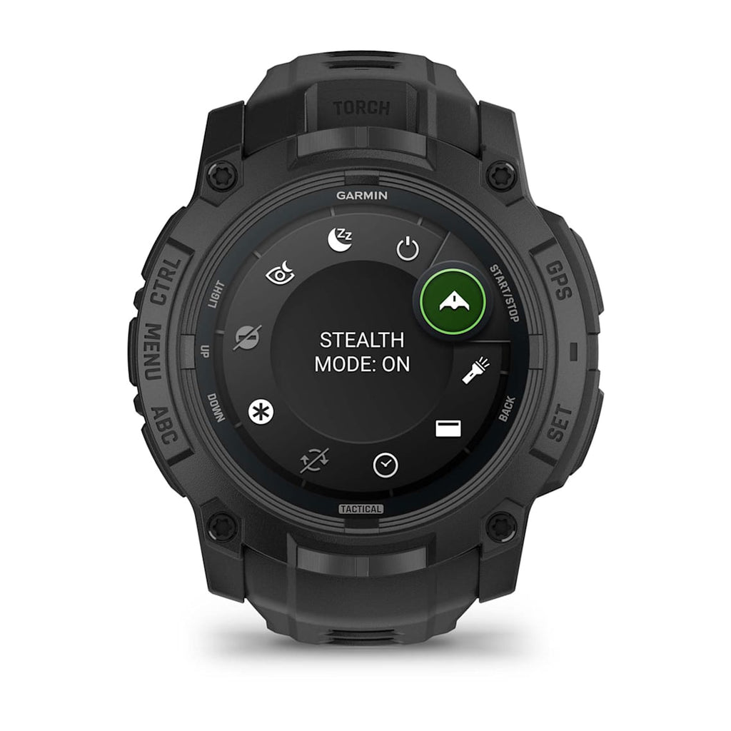Instinct® 3 – 50 mm, AMOLED, Tactical Edition Negro con correa negra